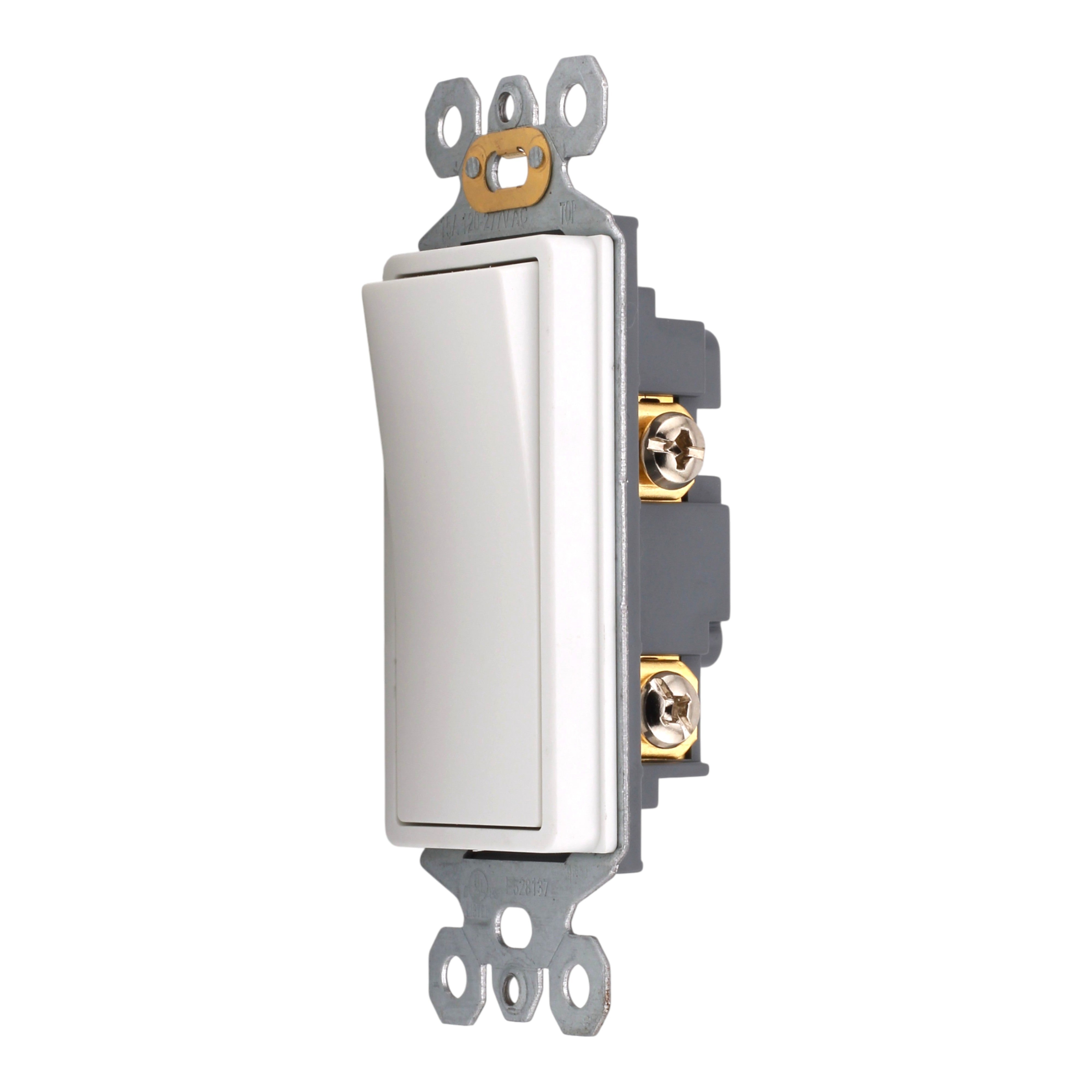 RES POWER 15A 125V Decorator Style Single-Pole Switch cULus Listed White - Image 3