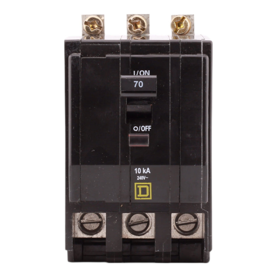 Square D QO QOB370 70A 3P 120/240V Standard Bolt-On Circuit Breaker