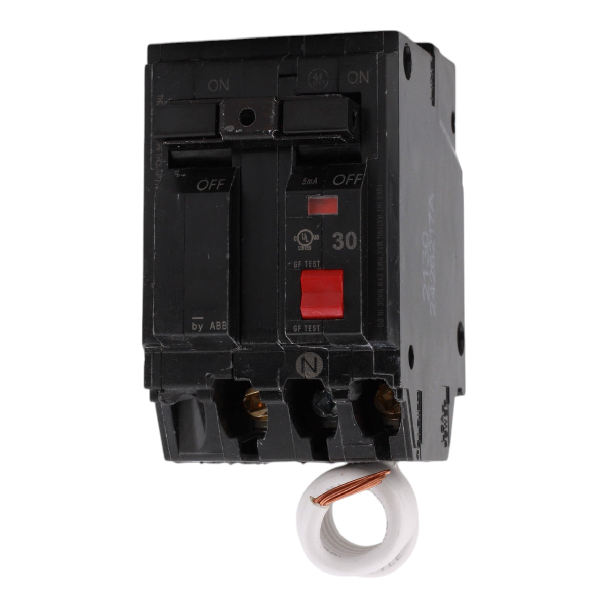 GE THQL2130GFTP 30 Amps 120/240 Volts Two-Pole GFCI Circuit Breaker with Pigtail for Q Line Panels - Image 3