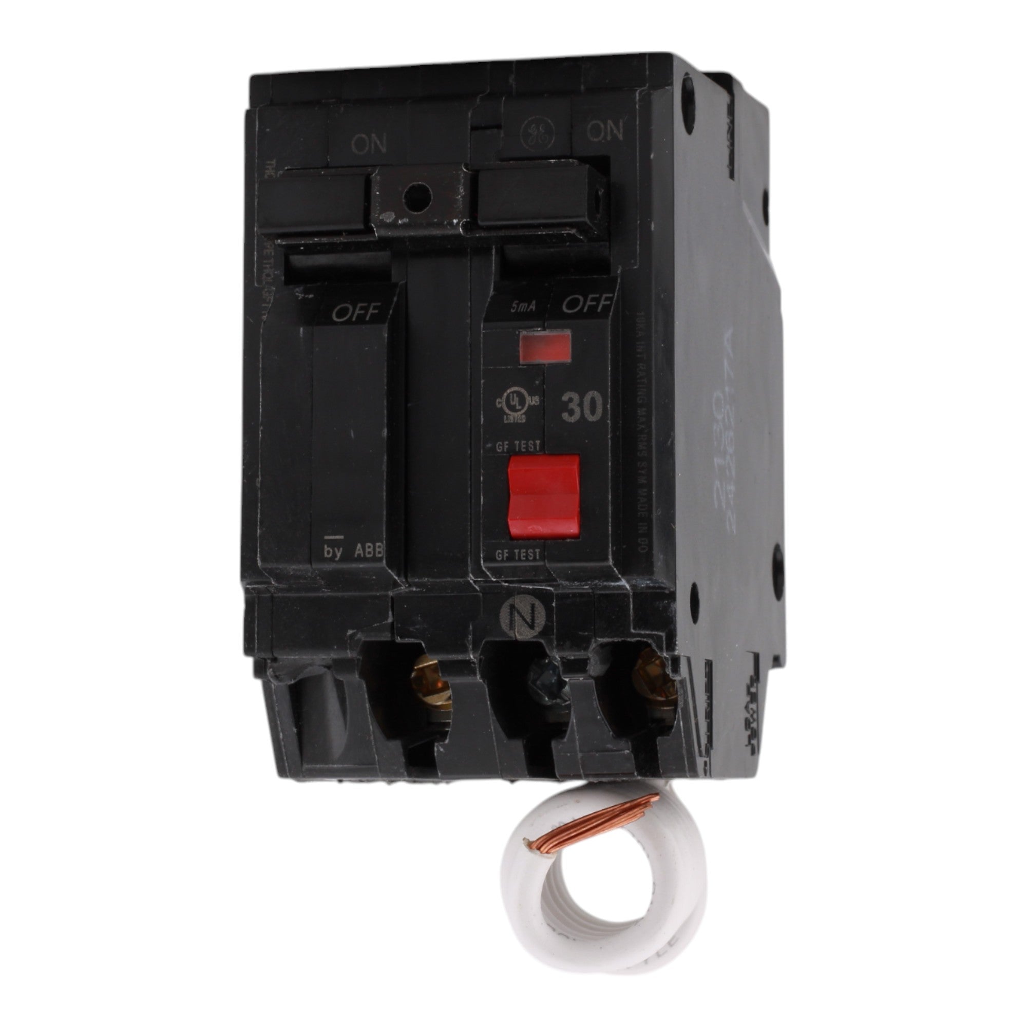 GE THQL2130GFTP 30 Amps 120/240 Volts Two-Pole GFCI Circuit Breaker with Pigtail for Q Line Panels - Image 3