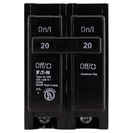 Eaton CL, CL220, 20A, 2P, 120/240V, Classified Replacement, Circuit Breaker - Image 2