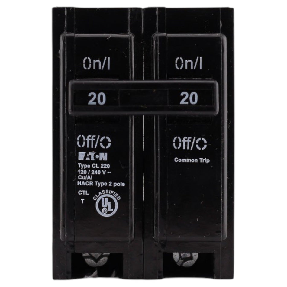 Eaton CL, CL220, 20A, 2P, 120/240V, Classified Replacement, Circuit Breaker - Image 2