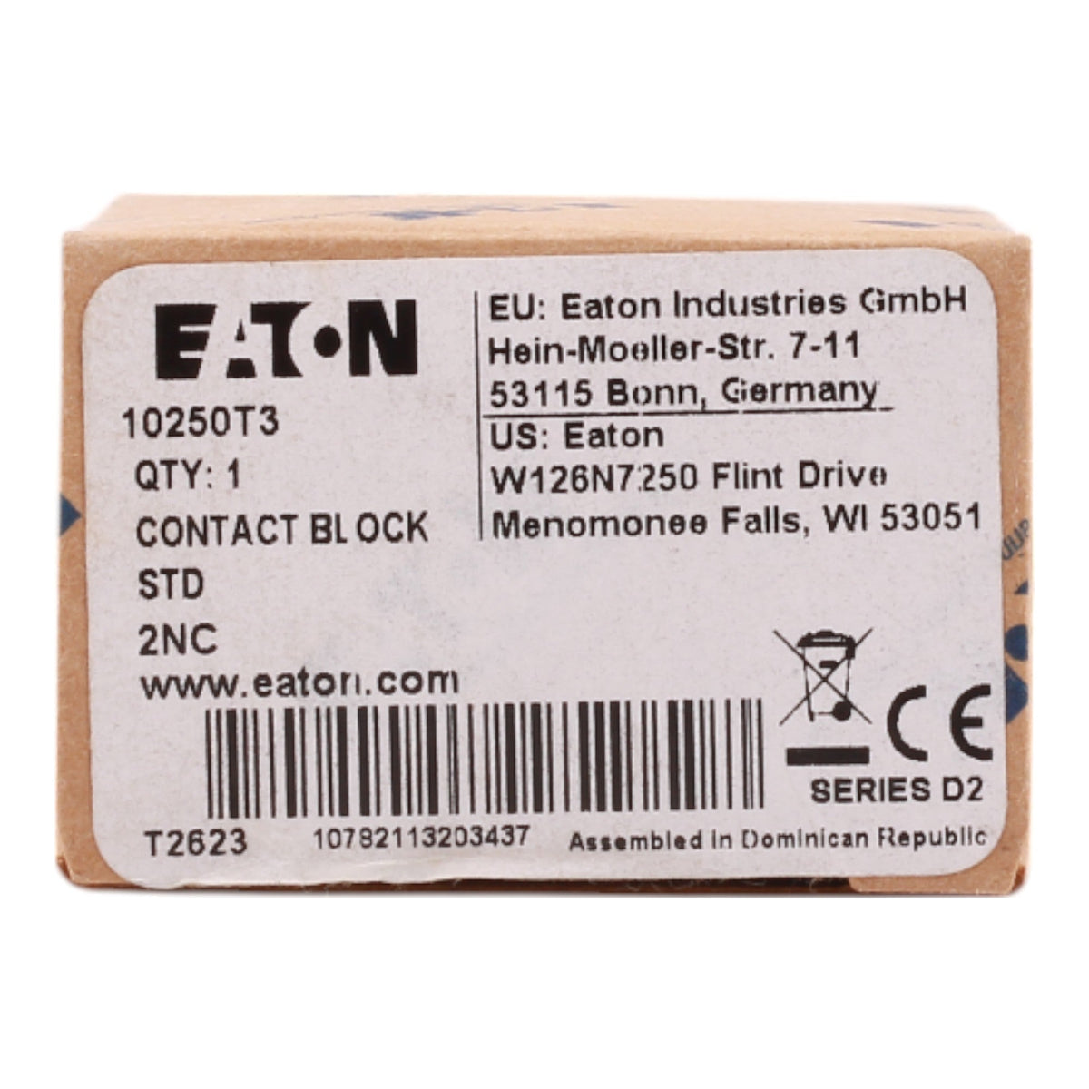 Eaton 10250T3 30.5mm Heavy-Duty Pushbutton Contact Block 2NC - Image 2