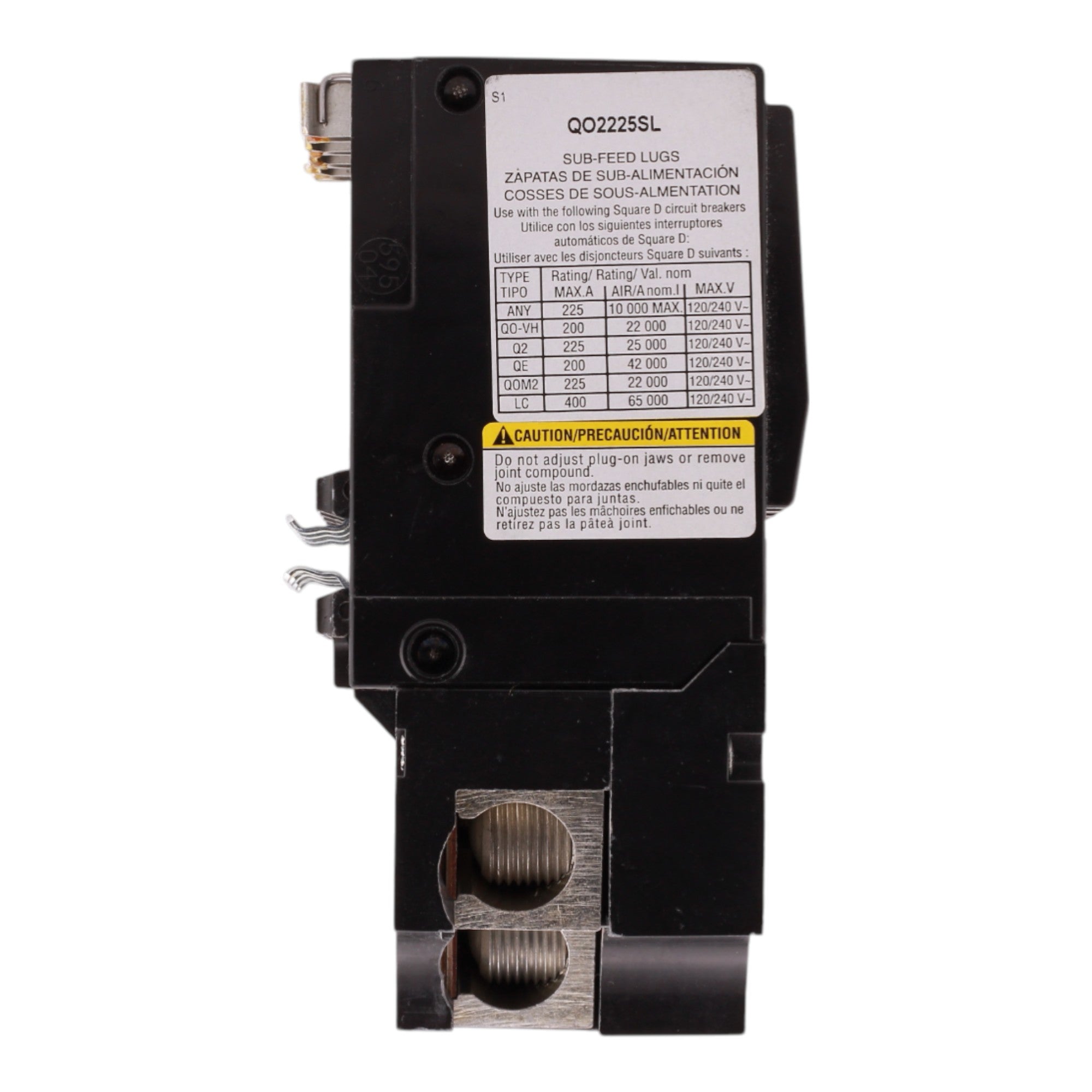 Square D QO QO2225SL 225A 2P 120/240V Subfeed Lug Kit - Image 9