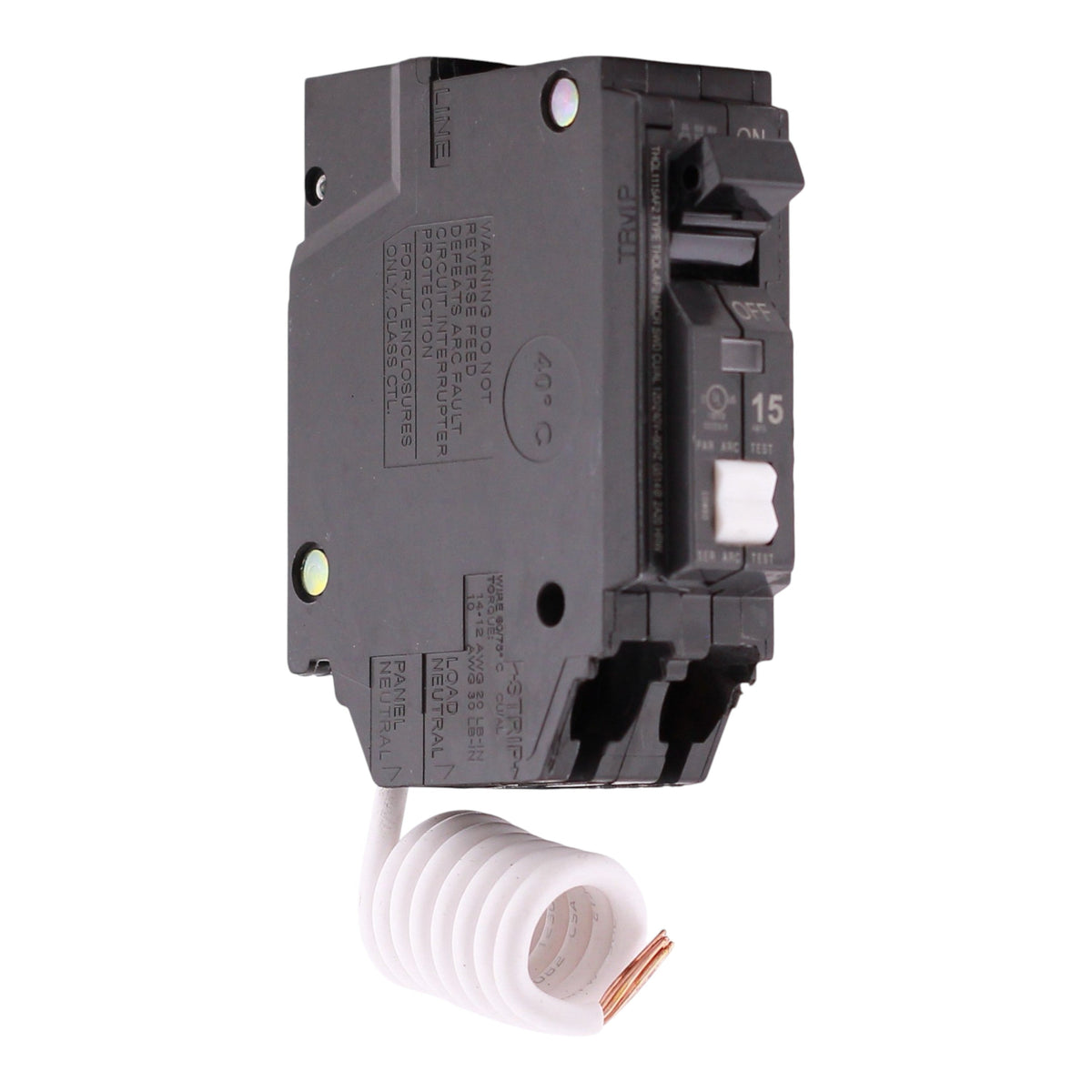 GE Q Line THQL1115AF2 15A 1P 120V AFCI Pigtail Neutral Circuit Breaker