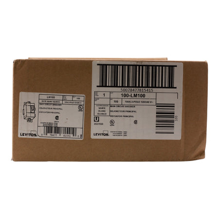 Leviton LM100 100A 2P 120/240V Hydraulic Magnetic Main Breaker - Image 2