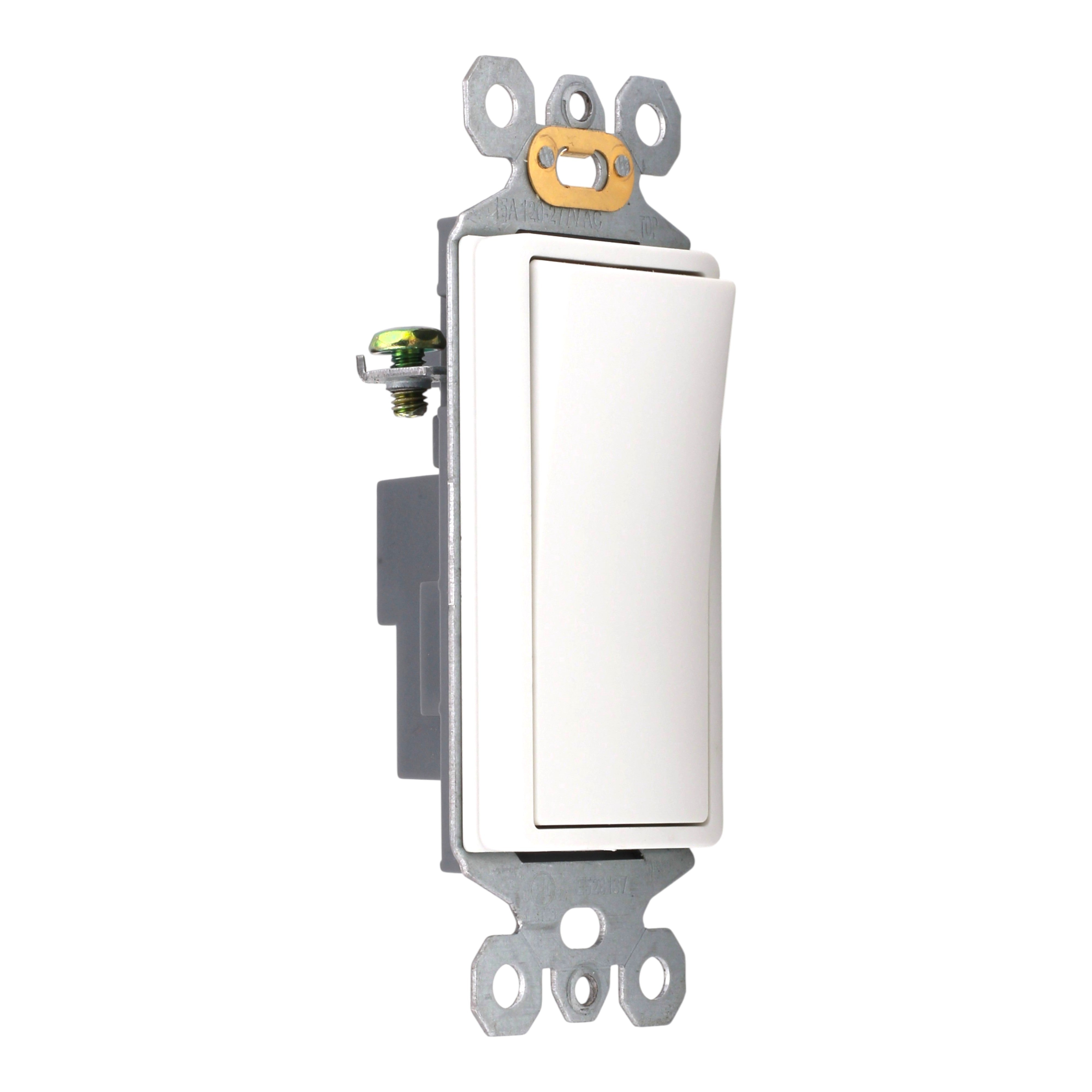 RES POWER 15A 125V Decorator Style Single-Pole Switch cULus Listed White - Image 2
