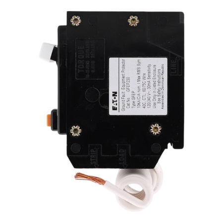 Eaton GFEP230 30A 120/240V 2-Pole GFCI Breaker for BR Loadcenters, Pigtail Neutral, Industrial Ground Fault Protection - Image 5