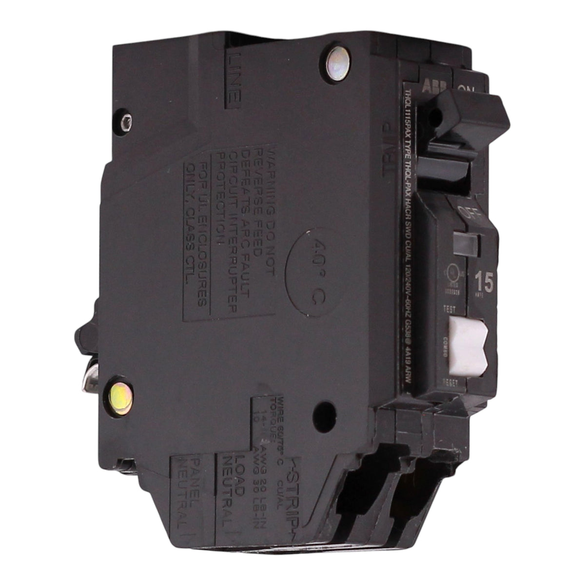 GE Q-Line, THQL1115PAX, 15A, 1P, 120/240V, AFCI, Plug-On Neutral, Circuit Breaker