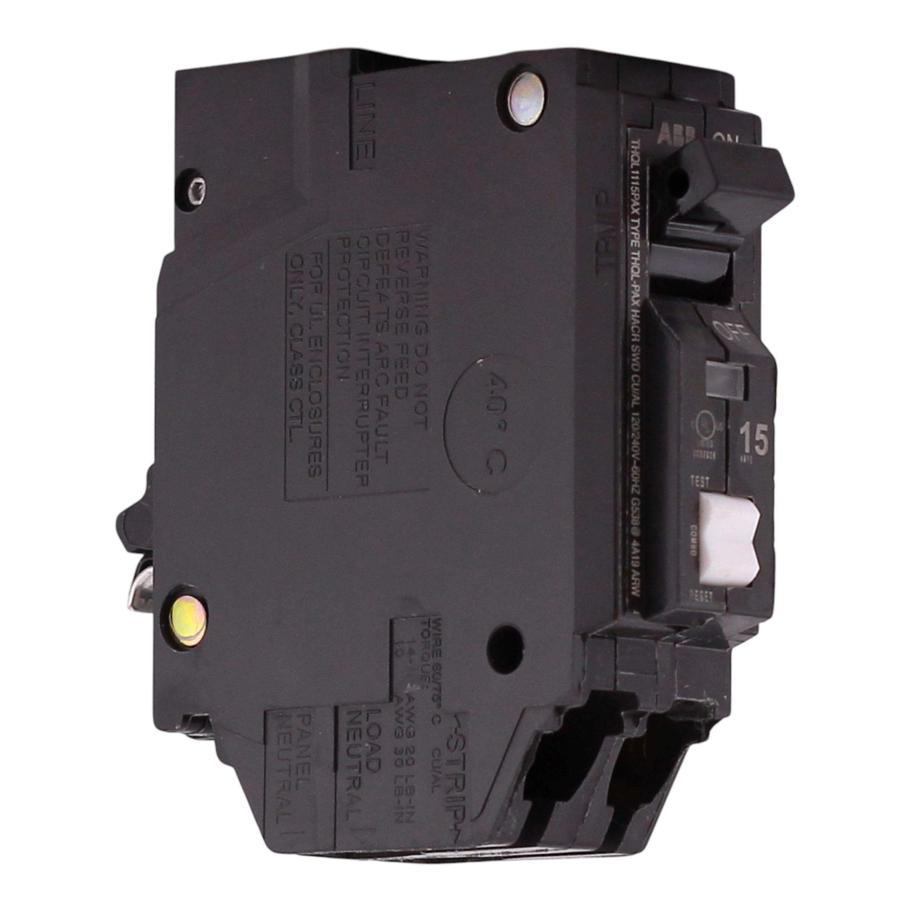 GE Q-Line, THQL1115PAX, 15A, 1P, 120/240V, AFCI, Plug-On Neutral, Circuit Breaker