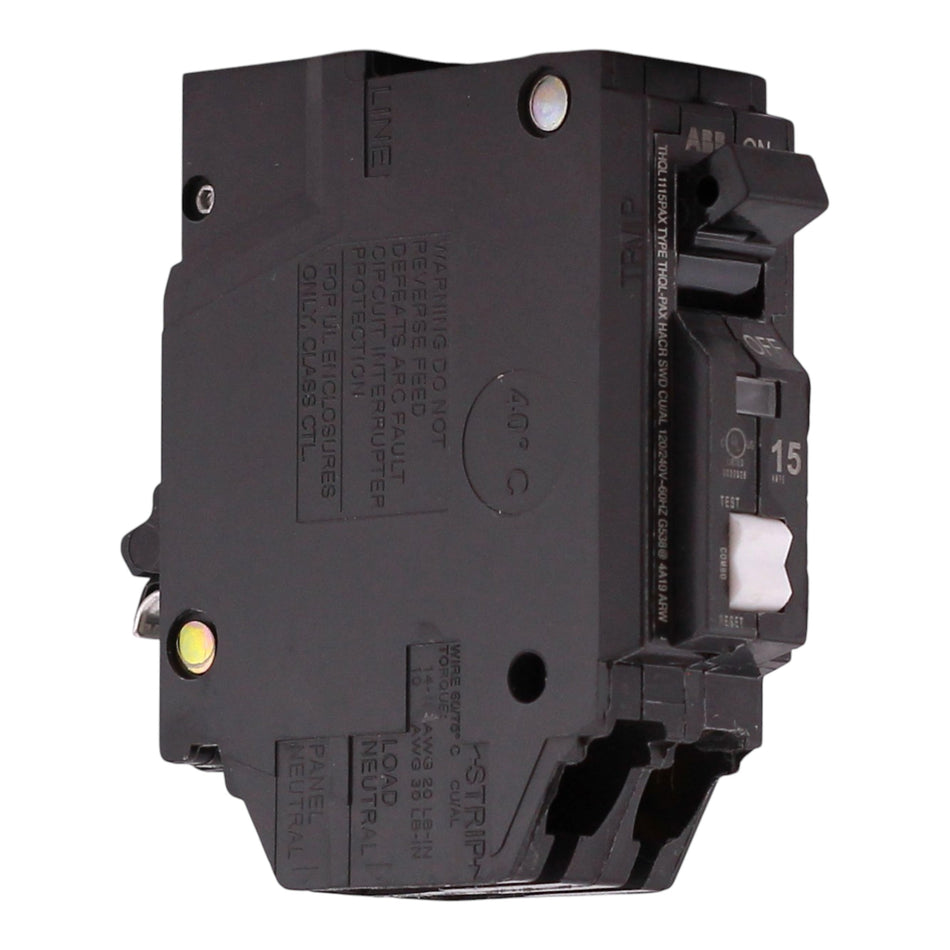 GE Q-Line, THQL1115PAX, 15A, 1P, 120/240V, AFCI, Plug-On Neutral, Circuit Breaker