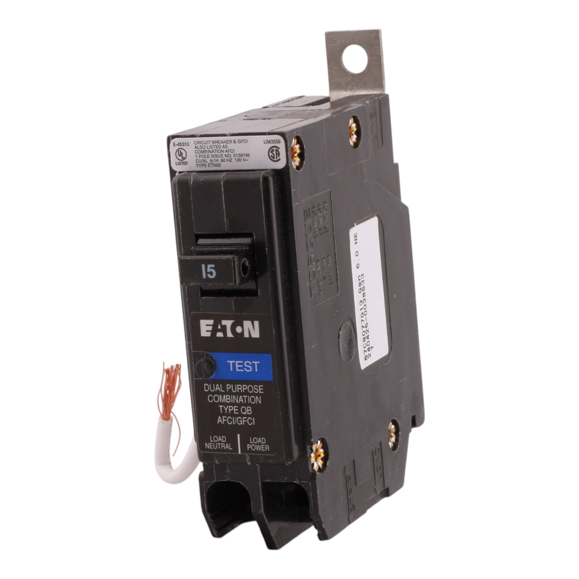Eaton QB QB1015AFGF 15A 1P 120V AFCI/GFCI Bolt-On Circuit Breaker - Image 6