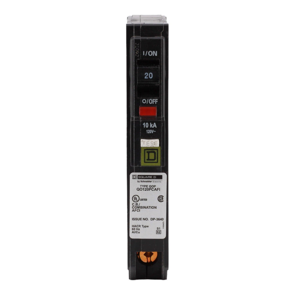Square D QO QO120PCAFI 20A 1P 120V AFCI Plug-On Neutral Circuit Breaker - Image 2