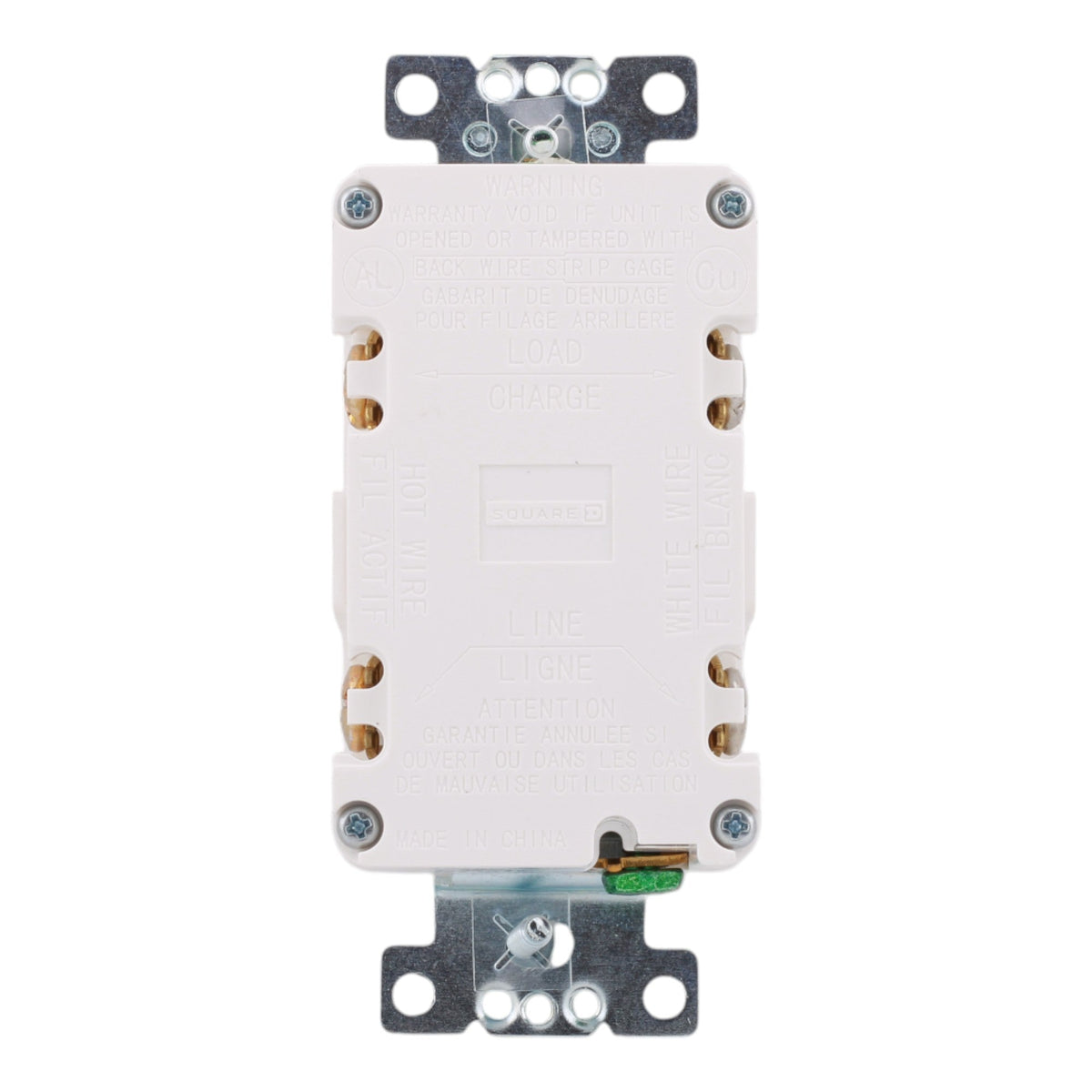 Square D SQR51203WH X Series 20A 125V GFCI Receptacle Tamper/Weather Resistant Duplex White - Image 2