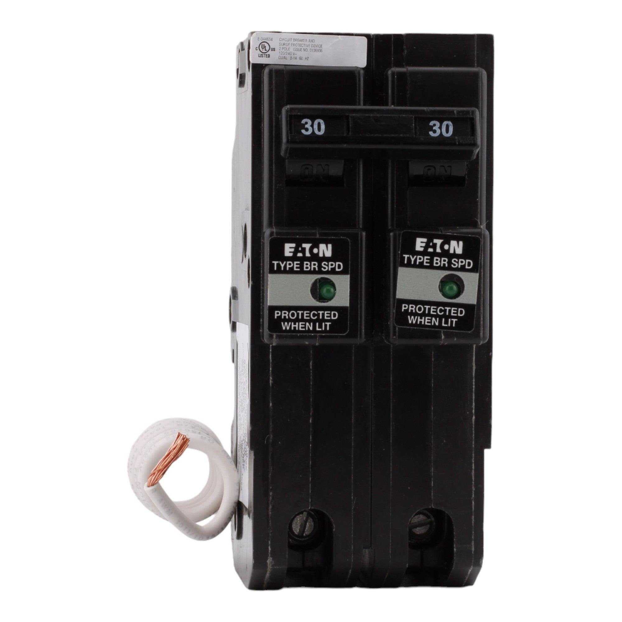 Eaton BR230SUR 30 Amps Two-Pole Residential Surge Breaker, 36kA Surge Current for BR Load Centers - Image 2