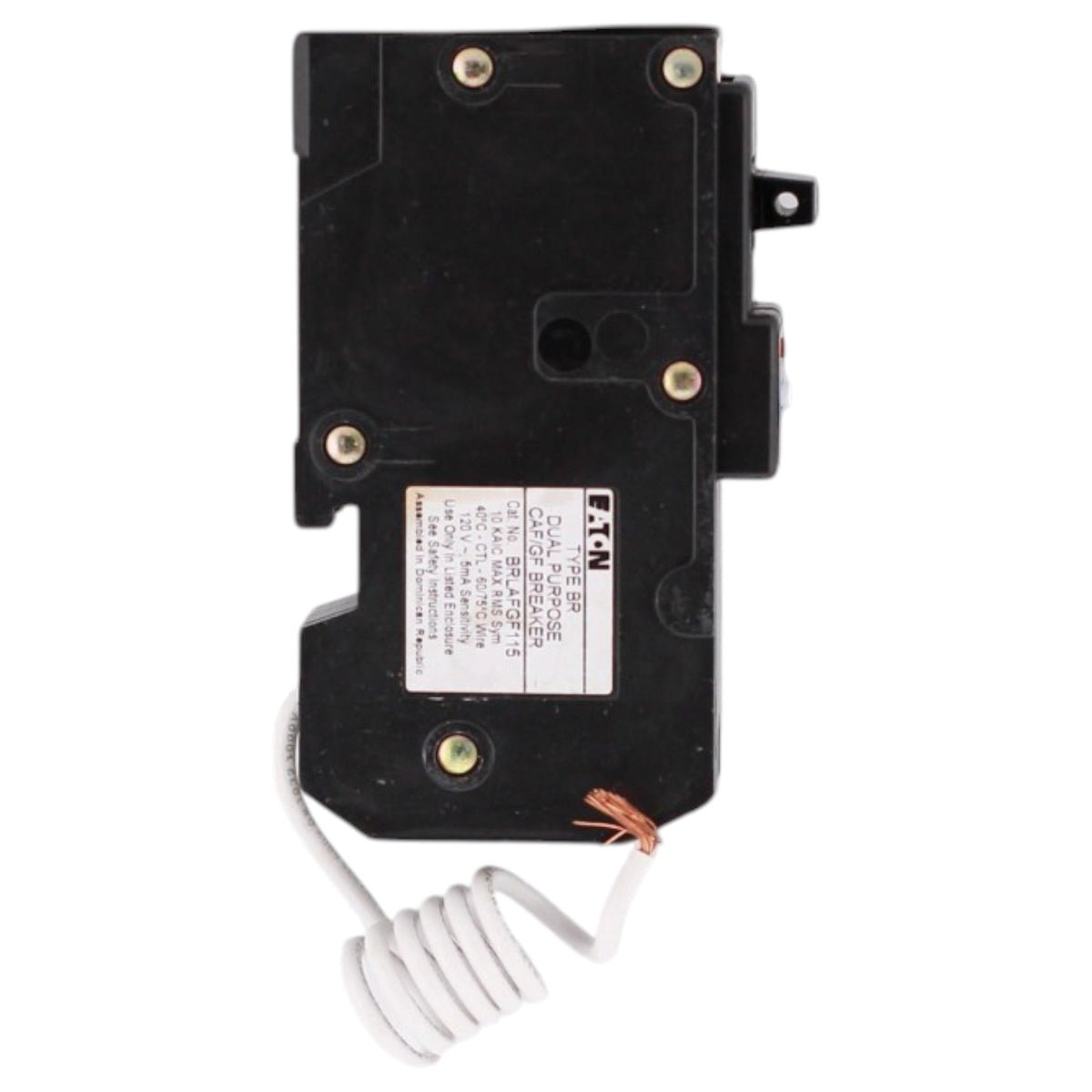 Eaton BR, BRLAFGF115, 15A, 1P, 120/240V, Dual Function AFCI/GFCI, Pigtail Neutral, Circuit Breaker - Image 5