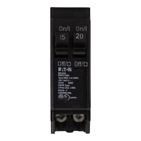 Eaton BR, BR1520, 15/20A, 1P, 120/240V, Tandem, Circuit Breaker - Image 3