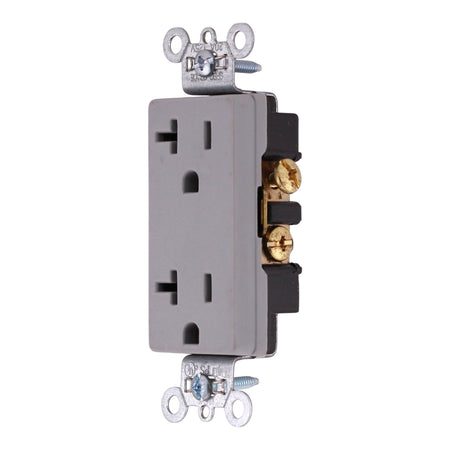 Pass & Seymour, 26352GRY, 20A, 125V, NEMA 5-20R, Decorator Duplex Receptacle, Gray - Image 3
