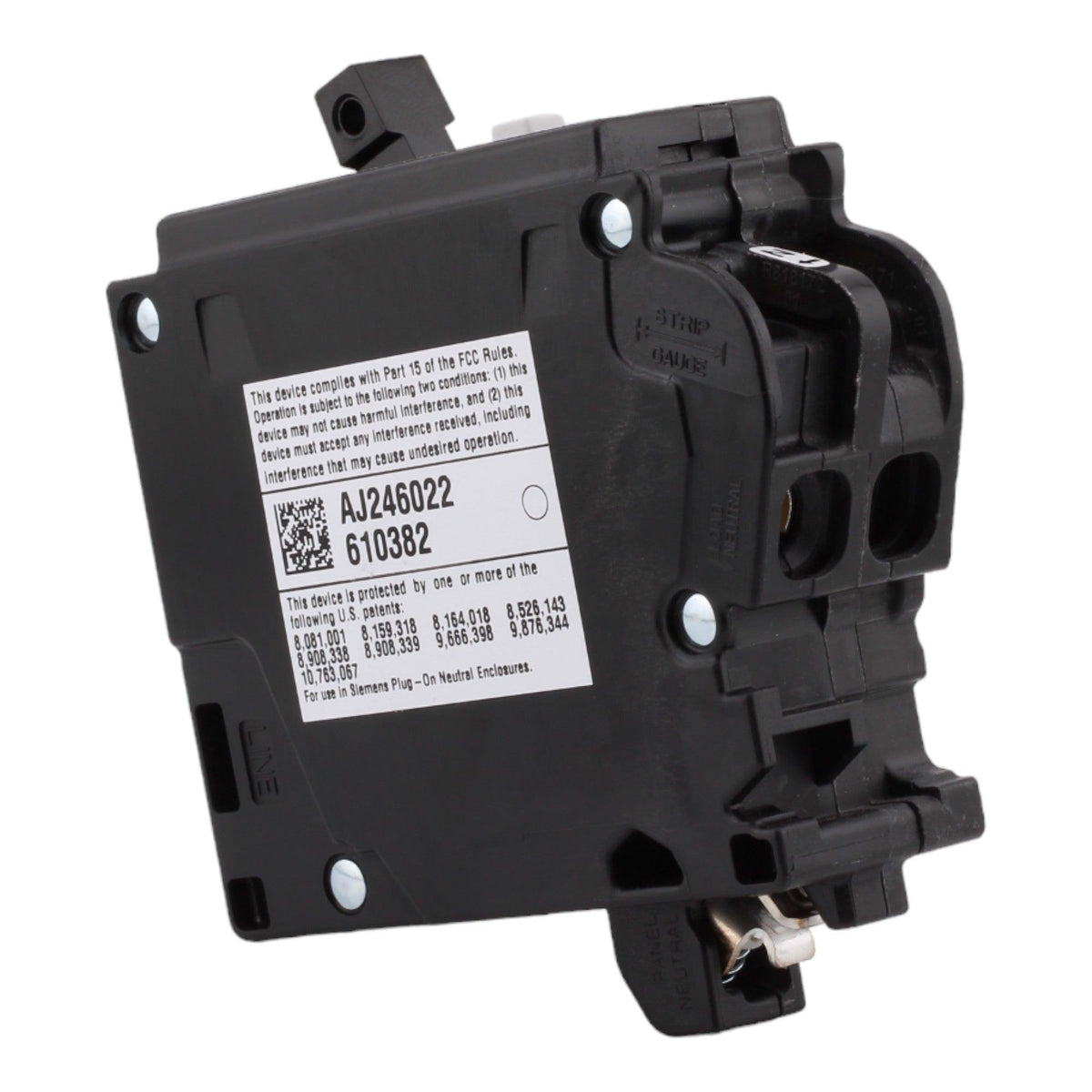 Siemens QF120AN, 20 Amp, 120 Volt, Single Pole, GFCI Circuit Breaker, Plug-In Neutral Connection, For Siemens Type EQ, EQL, SEQ Load Centers - Image 7