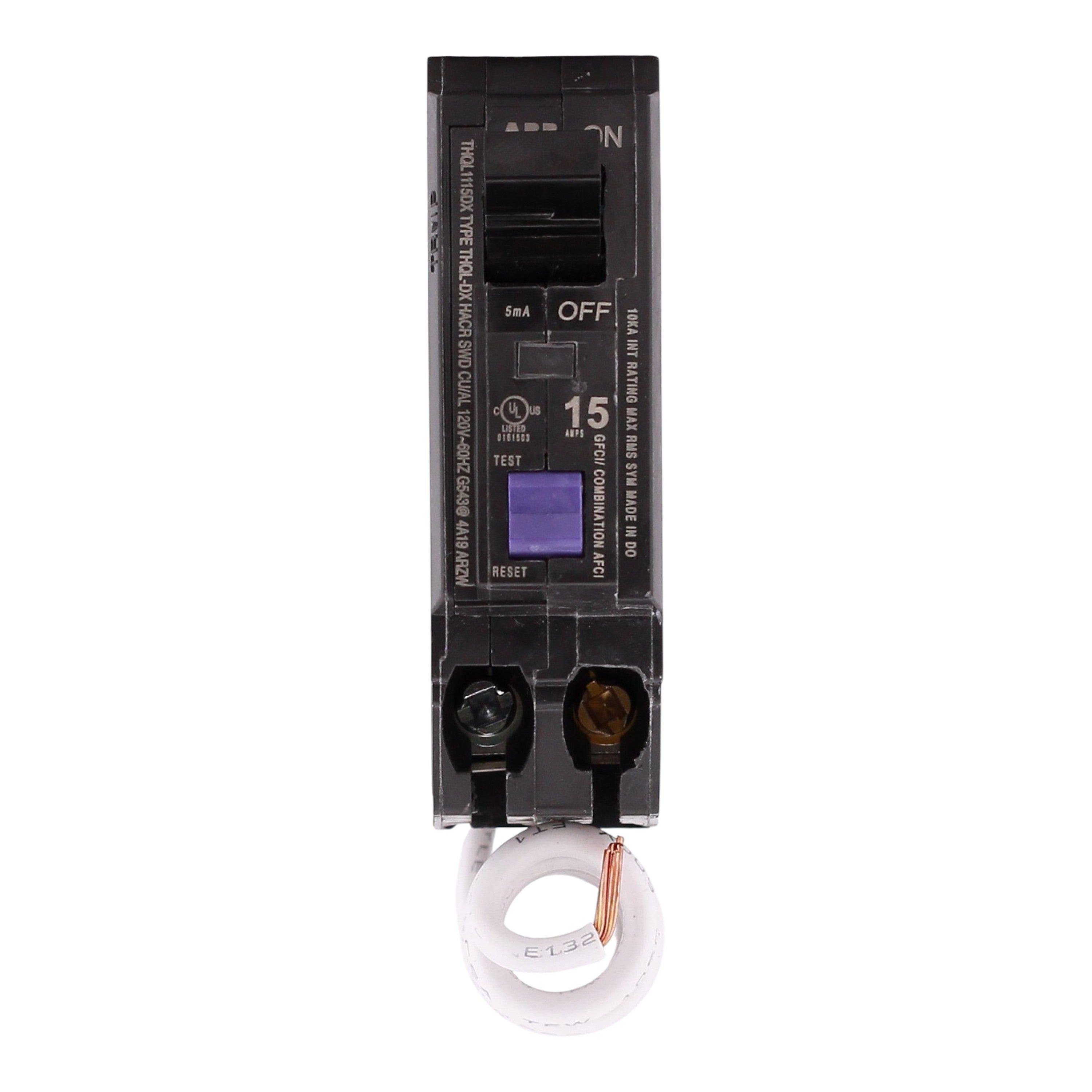 ABB Q-Line, THQL1115DX, 15A, 1P, 120V, AFCI/GFCI, Short Pigtail Neutral, Circuit Breaker - Image 4