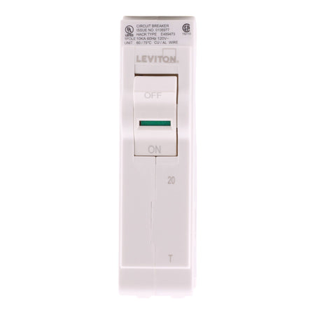Leviton LB120-T 20A 1P 120/240V Standard Plug-On Neutral Circuit Breaker - Image 2