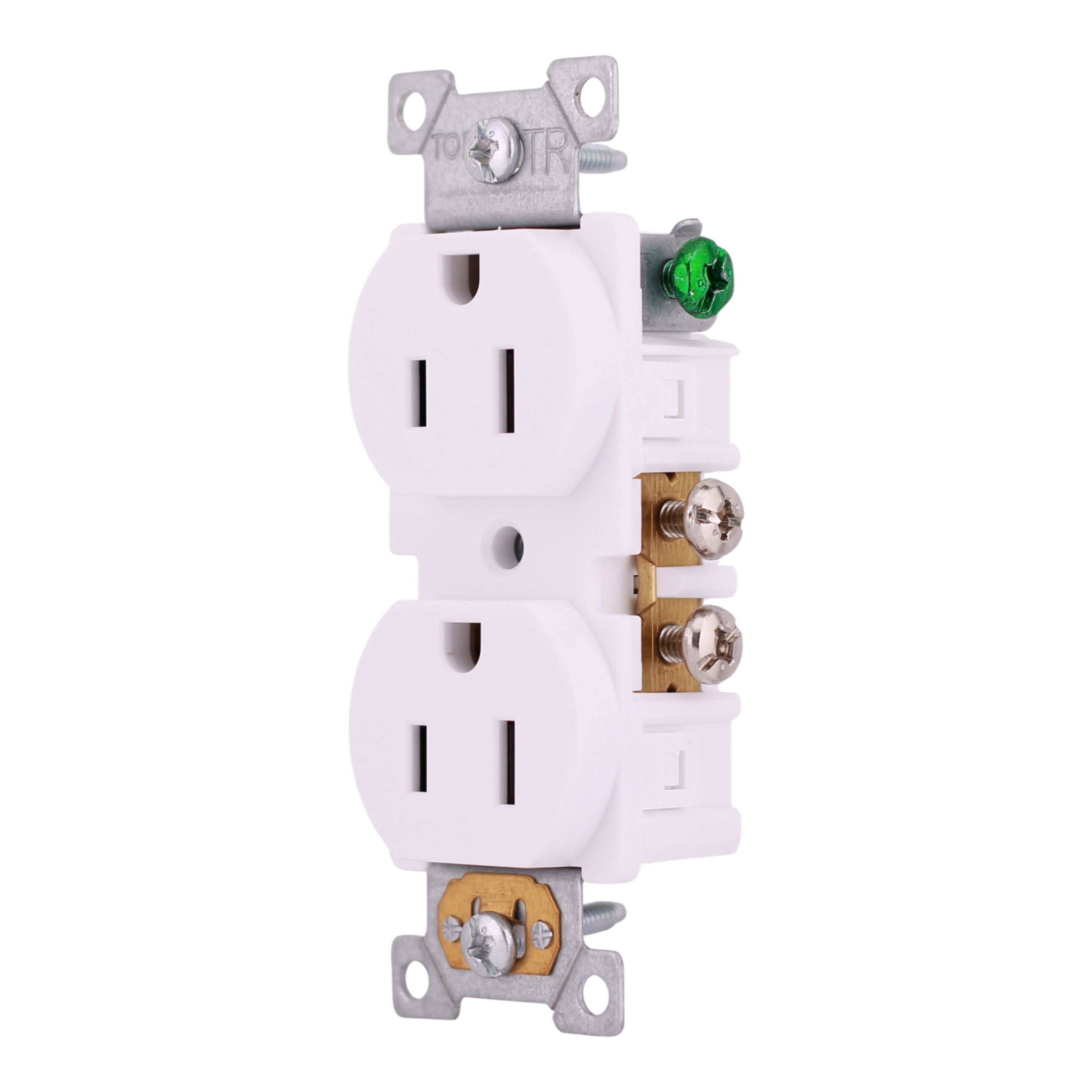 Square D X Series, SQR42101WH, 15A, 125V, TR, Standard Duplex Receptacle, White - Image 2