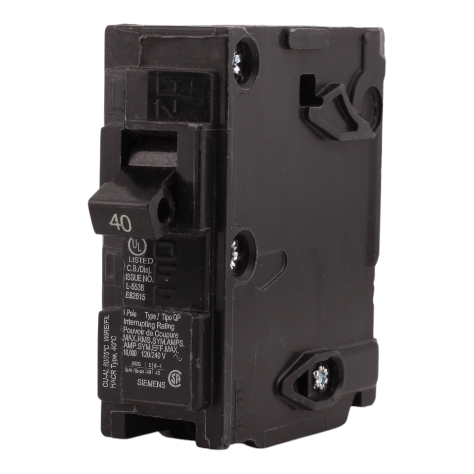Siemens QP Q140 40A 1P 120V Circuit Breaker - Image 6