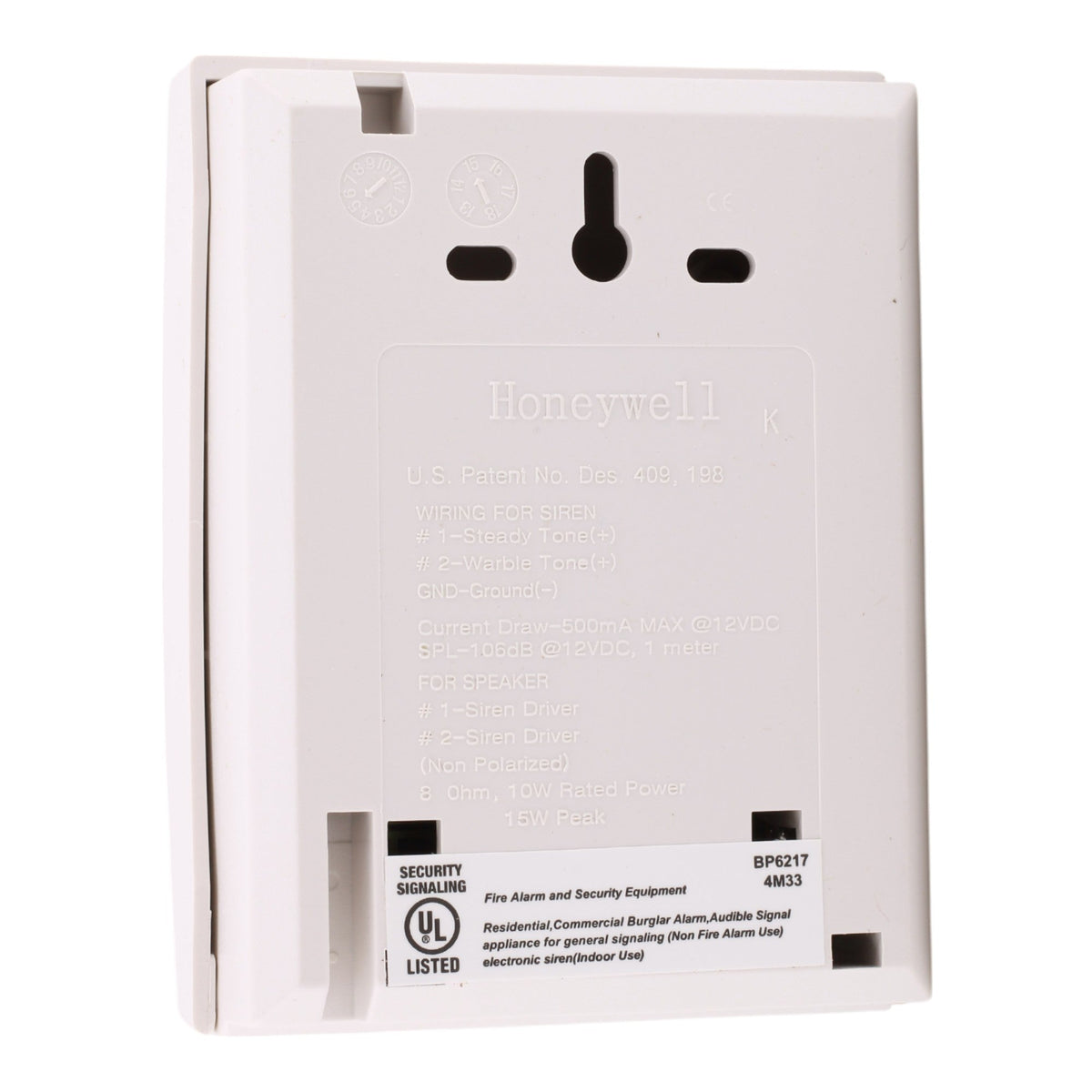 HONEYWELL WAVE2 Two-Tone Indoor Siren 106dB White Security Alarm - Image 4