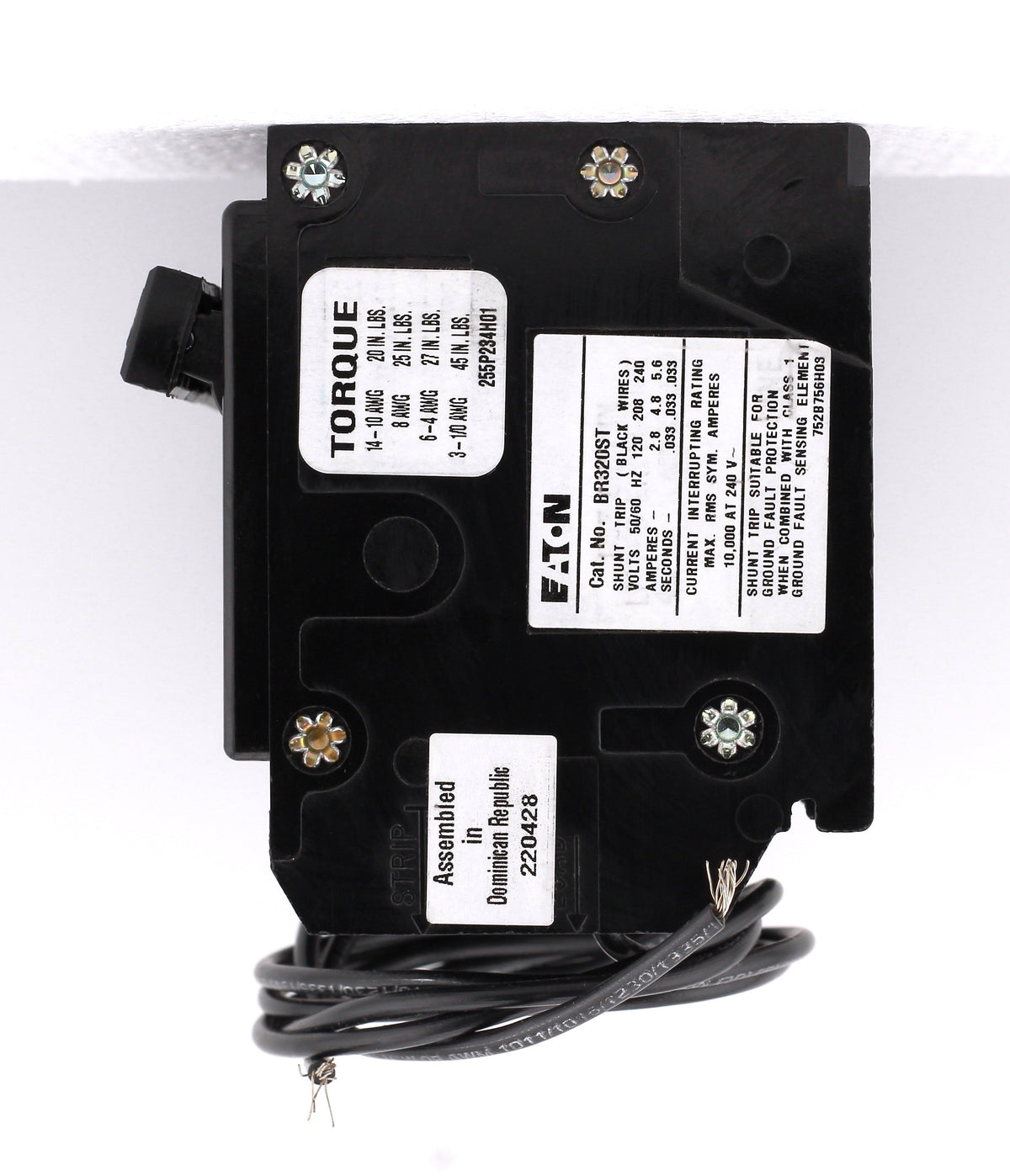 Eaton BR BR320ST 20A 3P 240V Shunt Trip Plug-On Circuit Breaker - Image 7