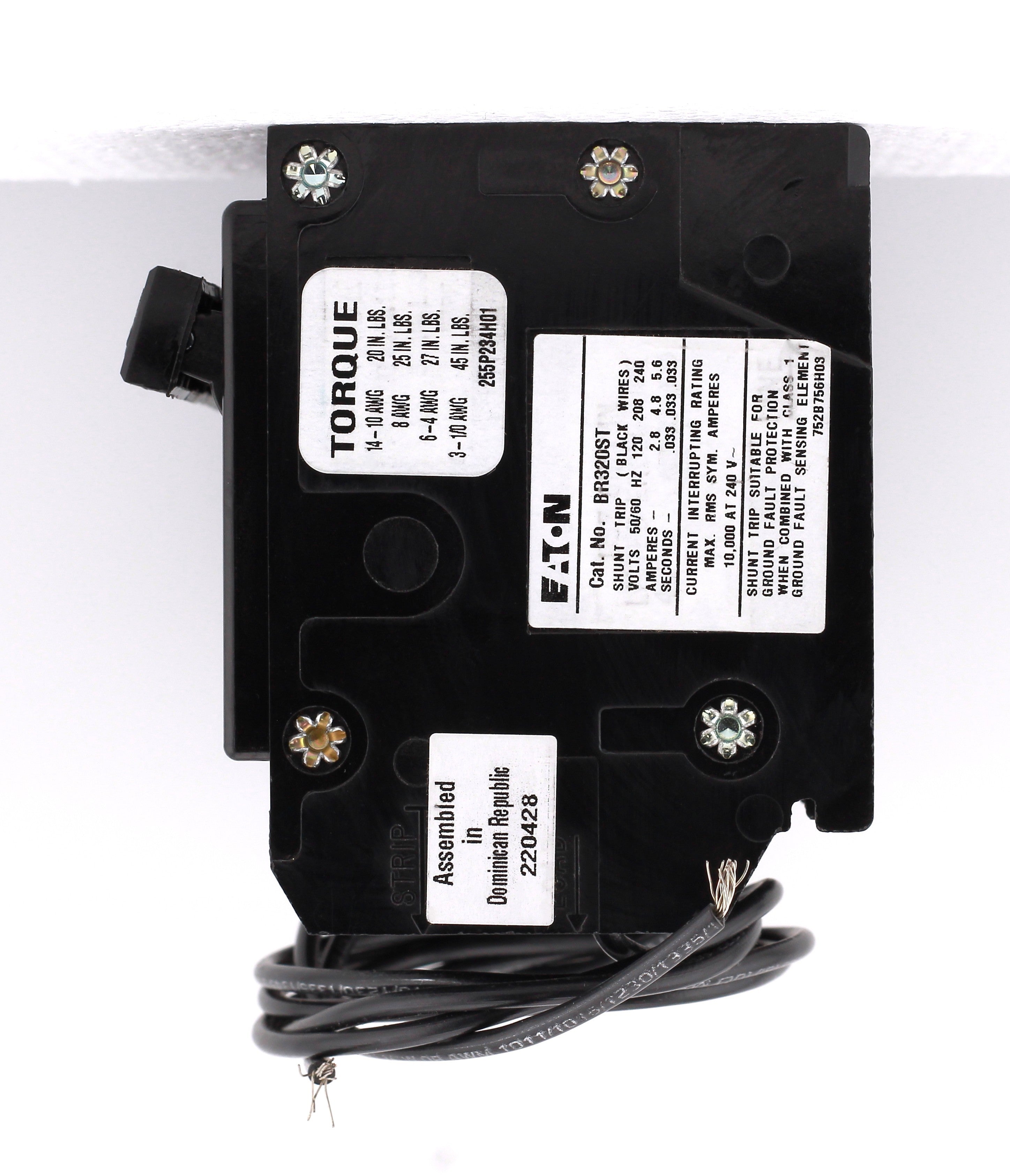 Eaton BR BR320ST 20A 3P 240V Shunt Trip Plug-On Circuit Breaker - Image 7