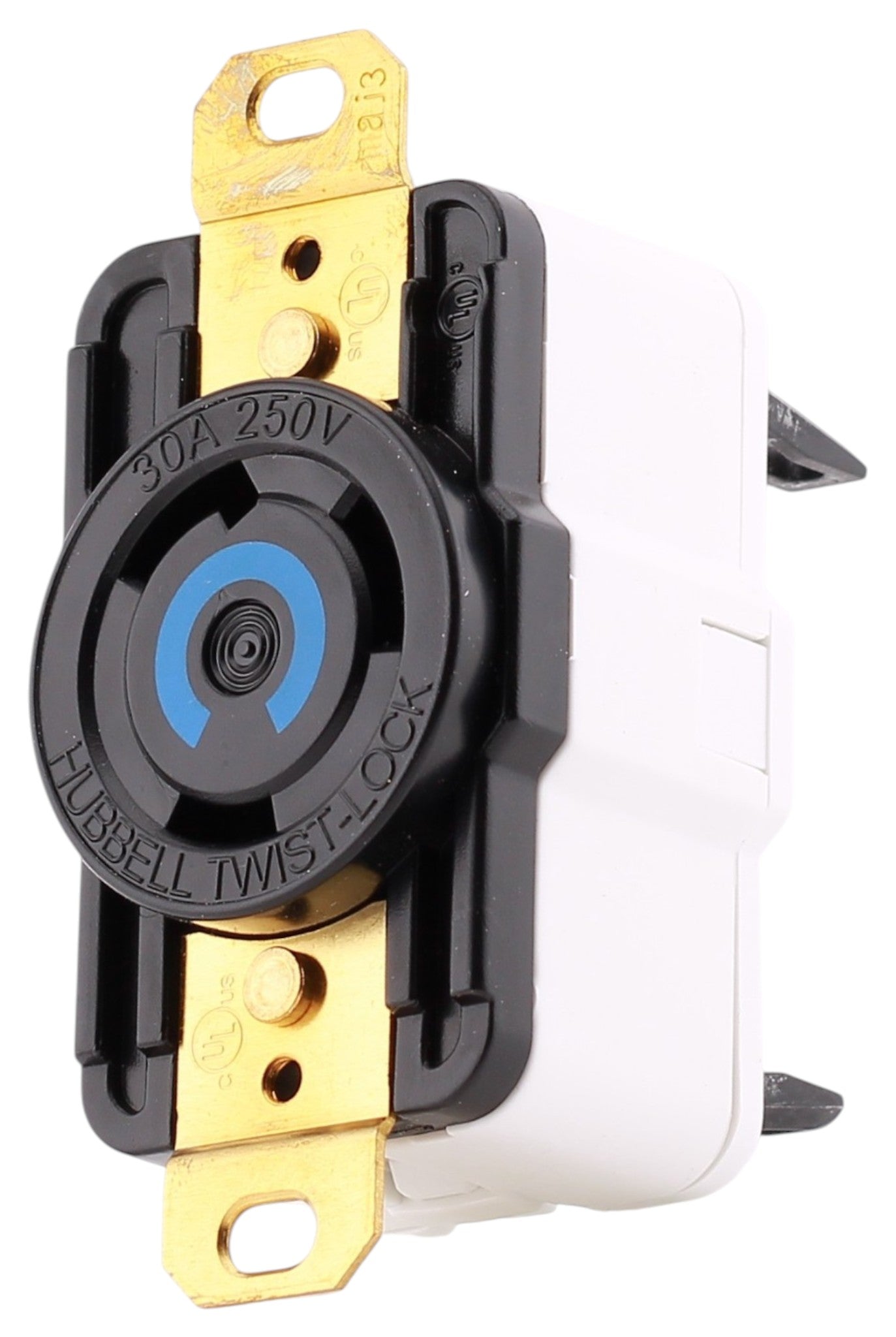 Hubbell Wiring Device-Kellems, HBL2620ST, 30A, 250V, NEMA L6-30R, EdgeConnect Twist-Lock Receptacle, Spring Termination, Black - Image 2