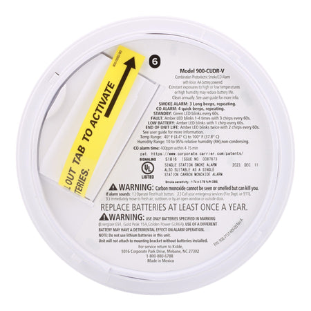 Kidde 900-CUDR-V Battery Smoke & CO Detector Voice Alerts Photoelectric Hush Feature - Image 4