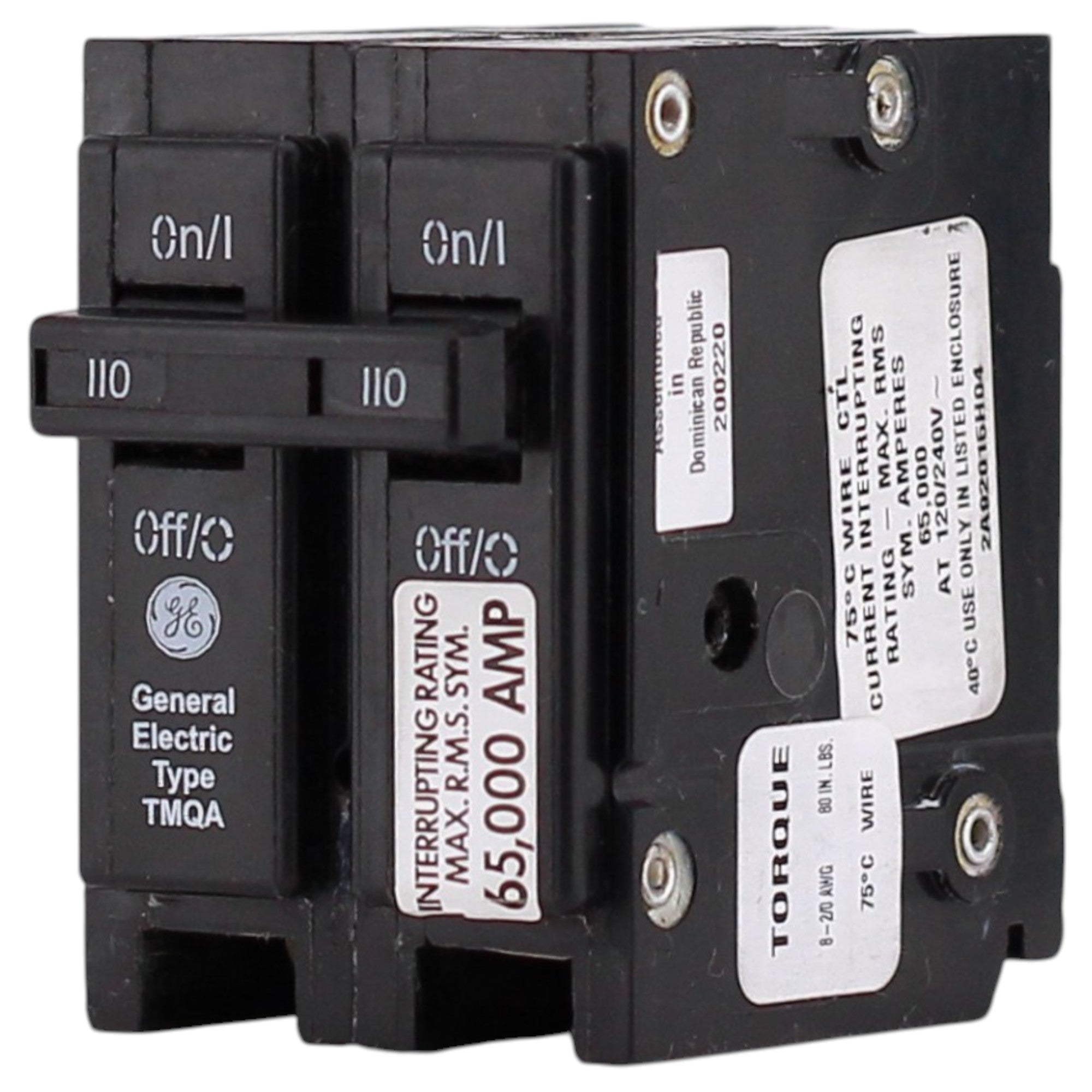 ABB Q-Line, TMQA2110, 110A, 2P, 120/240V, 65kA, Main Breaker, Thermal Magnetic, Circuit Breaker - Image 4