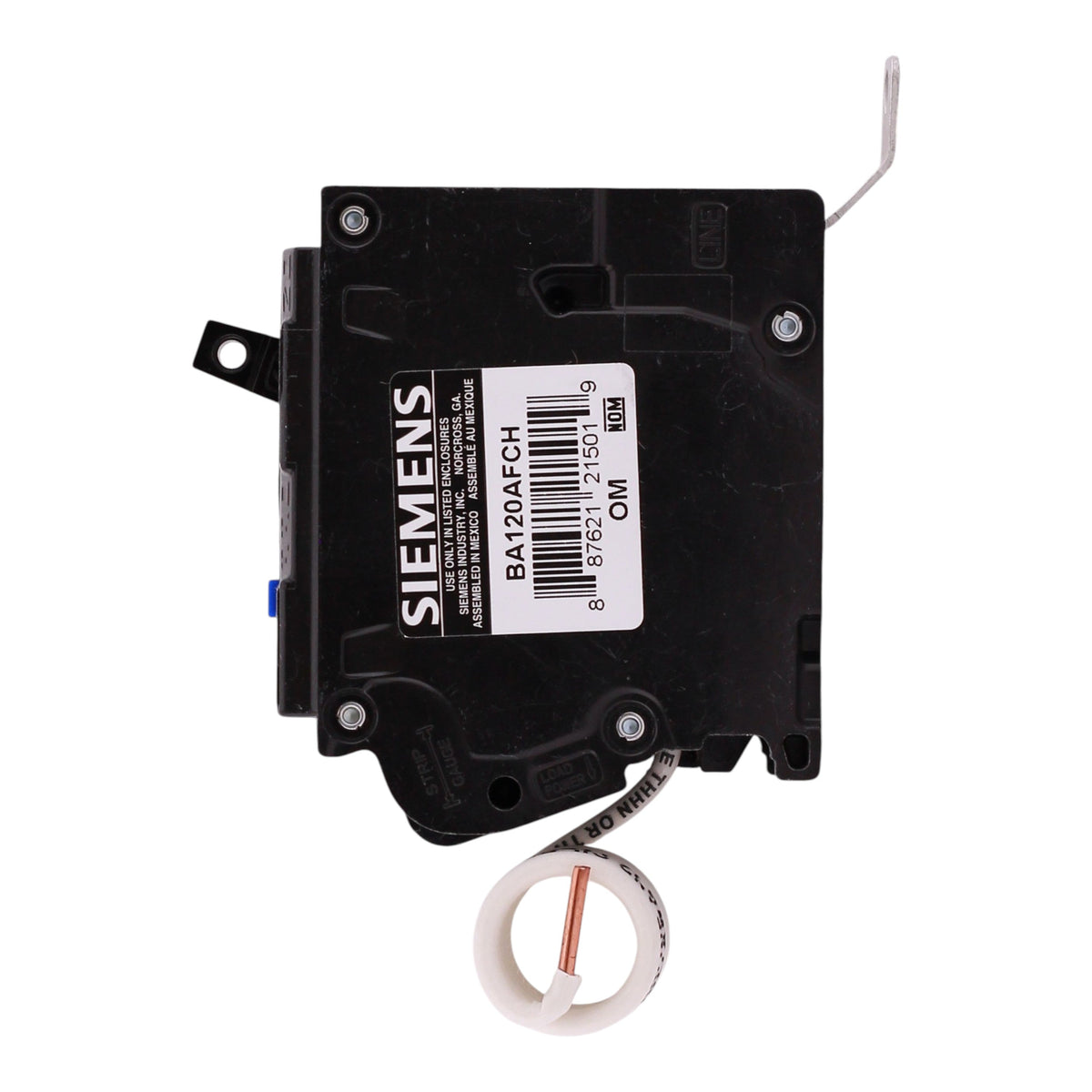Siemens BA120AFCH, 20A, 1P, 120V, CAFCI, Pigtail Neutral, Circuit Breaker - Image 7