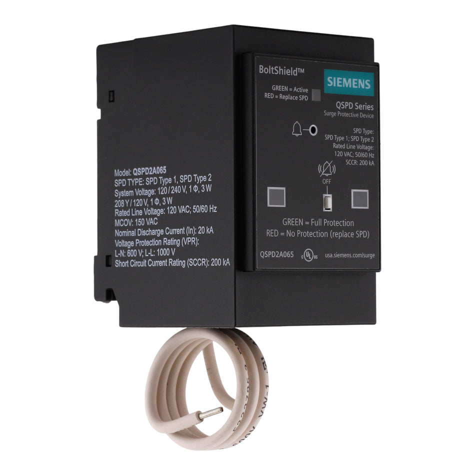Siemens BoltShield QSPD2A065P 65kA 2P 120/240V Surge Protective Device