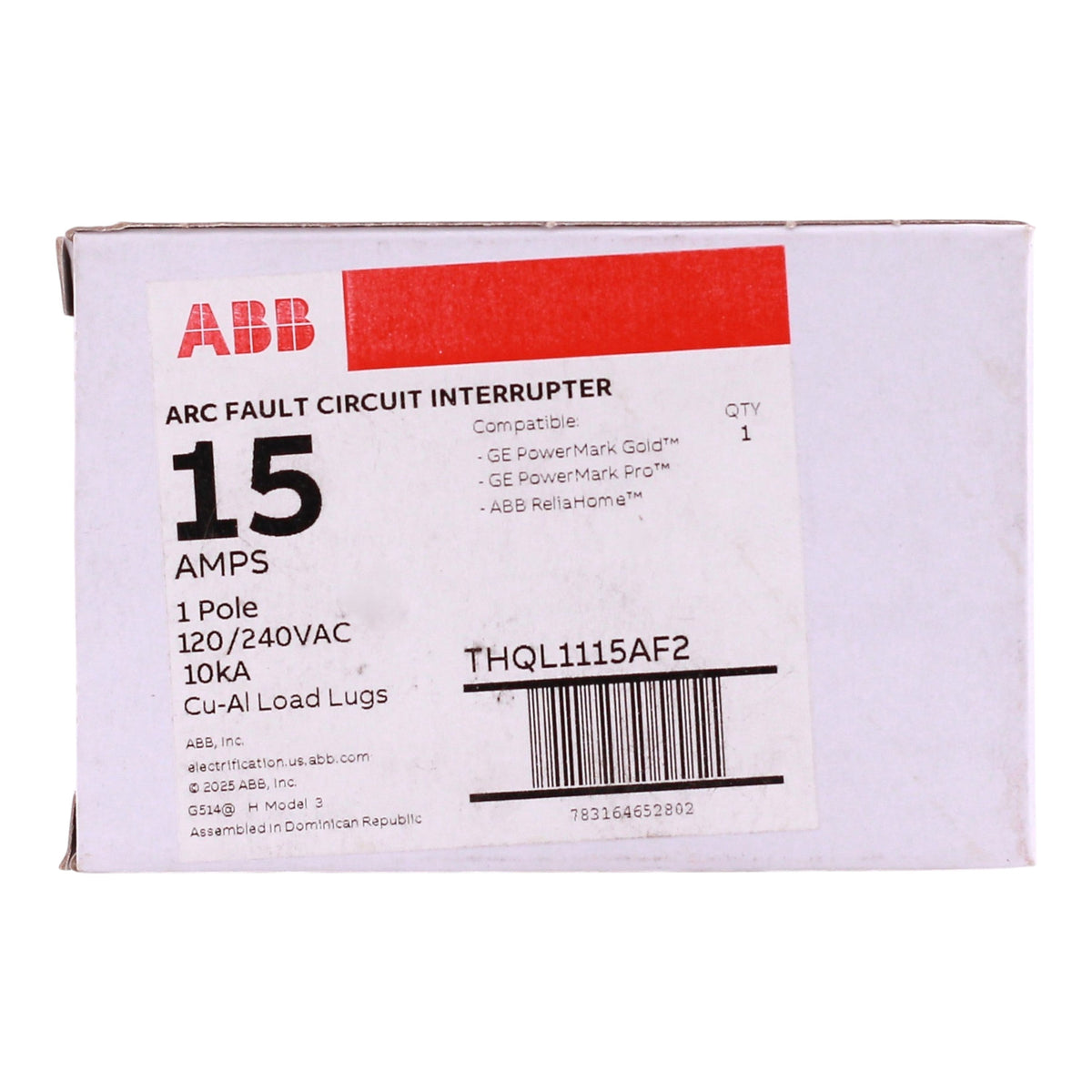 GE Q Line THQL1115AF2 15A 1P 120V AFCI Pigtail Neutral Circuit Breaker - Image 3