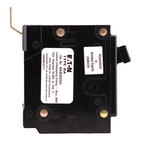 Eaton BAB, BAB3025H, 25A, 3P, 240V, Quicklag, Thermal Magnetic, Bolt-On, Circuit Breaker - Image 4