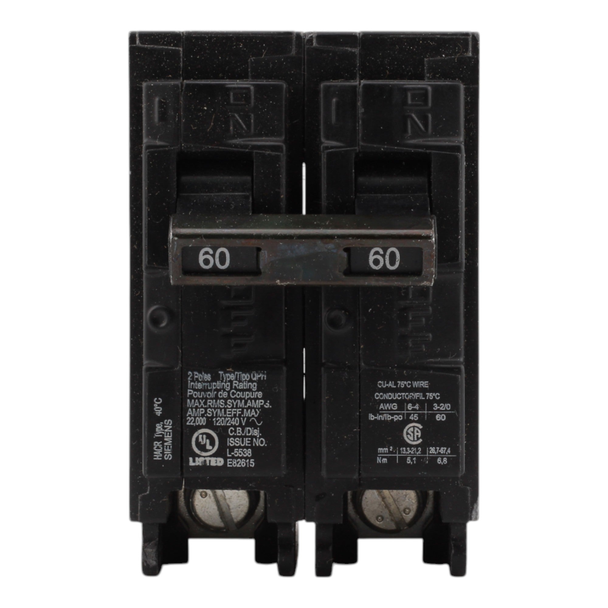 Siemens Q260H 60A 2P 120/240V Circuit Breaker - Image 2