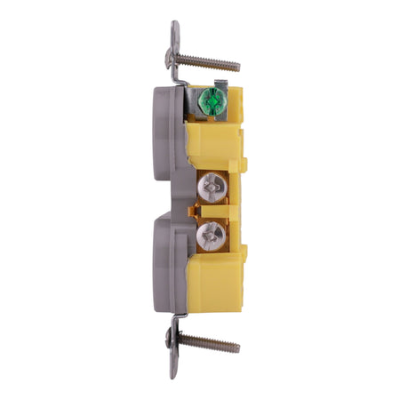 Hubbell TradeSelect, RR15SGYWRTR, 15A, 125V, 2P, TR/WR, Duplex Receptacle, Gray - Image 7