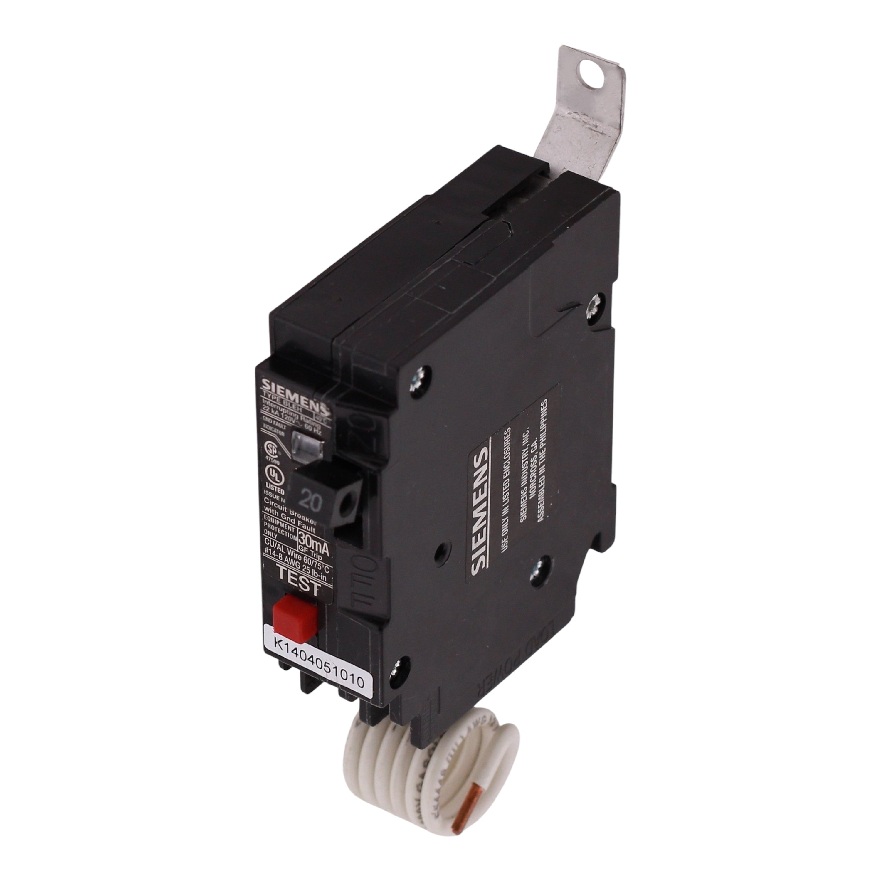 Siemens BLEH2, BE120H, 20A, 1P, 120V, GFCI, Bolt-On, Circuit Breaker - Image 2