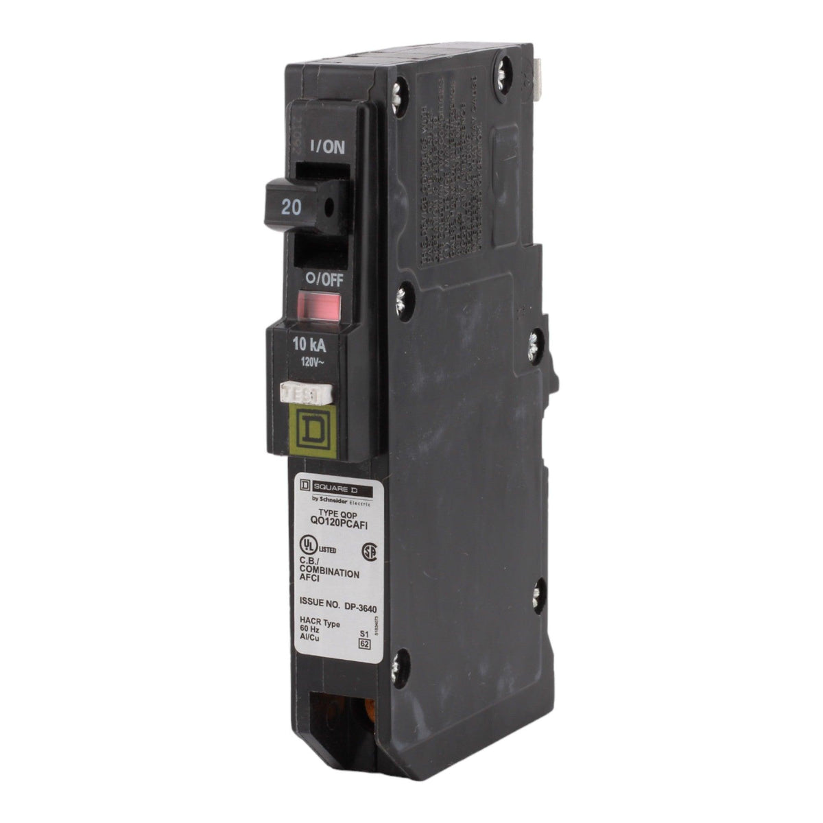 Square D QO QO120PCAFI 20A 1P 120V AFCI Plug-On Neutral Circuit Breaker - Image 3