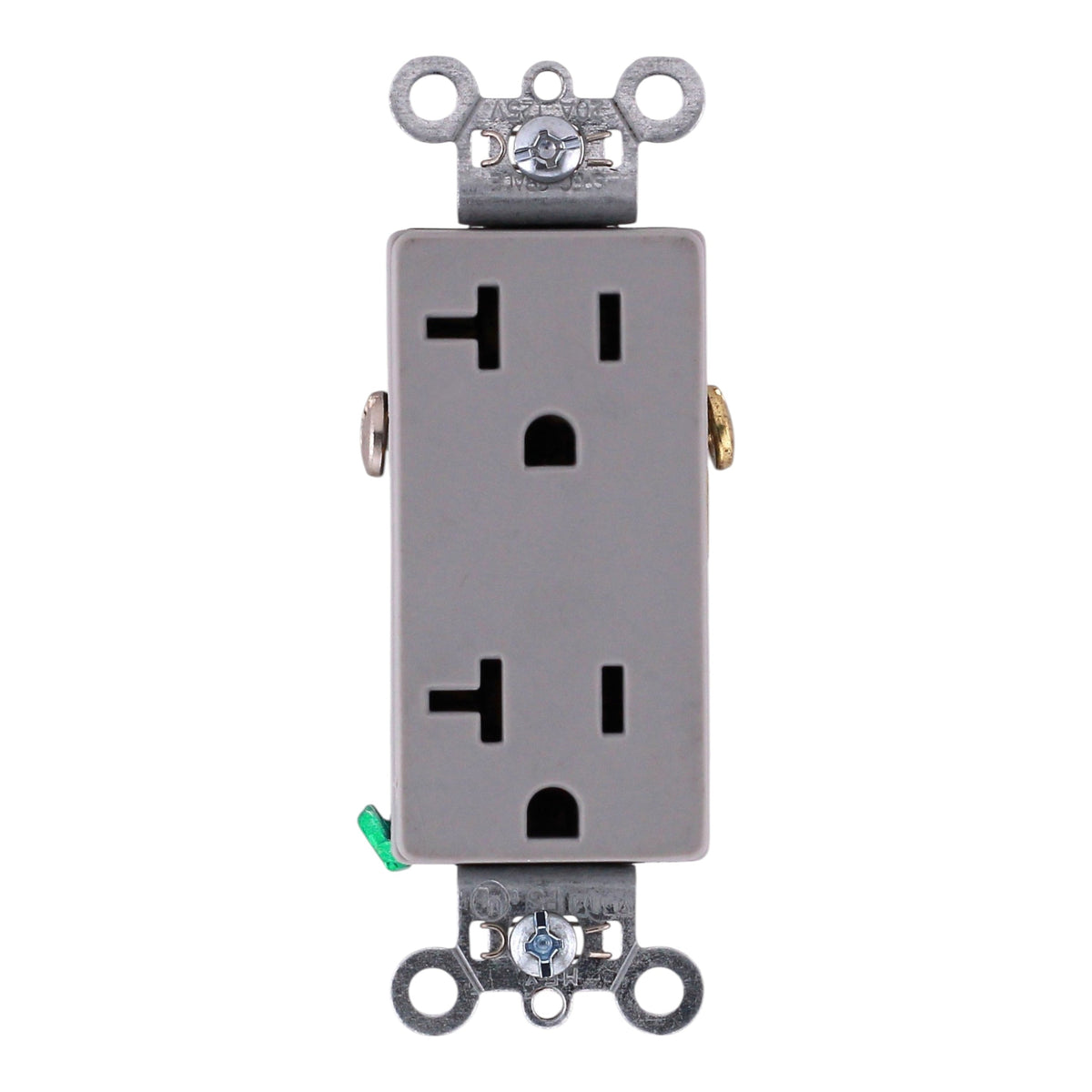 Pass & Seymour, 26352GRY, 20A, 125V, NEMA 5-20R, Decorator Duplex Receptacle, Gray - Image 2