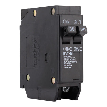 Eaton BR, BR3030DR, 30-30A, 1P, 120/240V, Non-CTL, Duplex, Circuit Breaker