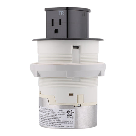 Hubbell Wiring, RCT200BK, 15 Amps, 125 Volts, 2-Pole, Kitchen Counter Receptacle, Surface Mount, Tamper Resistant, Black - Image 3