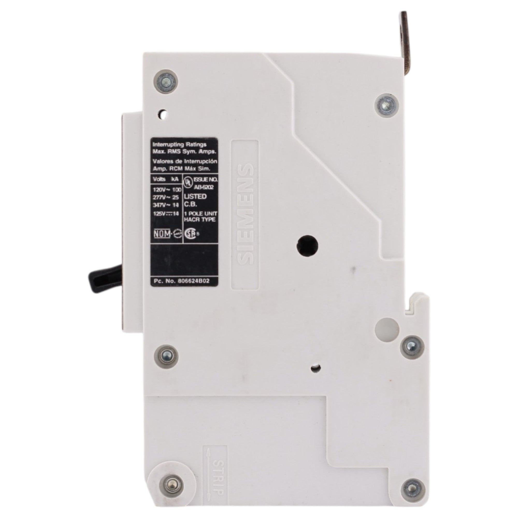 Siemens NGB, NGB1B020, 20A, 1P, 347V, 14kA, Bolt-On, MCCB, Circuit Breaker - Image 4