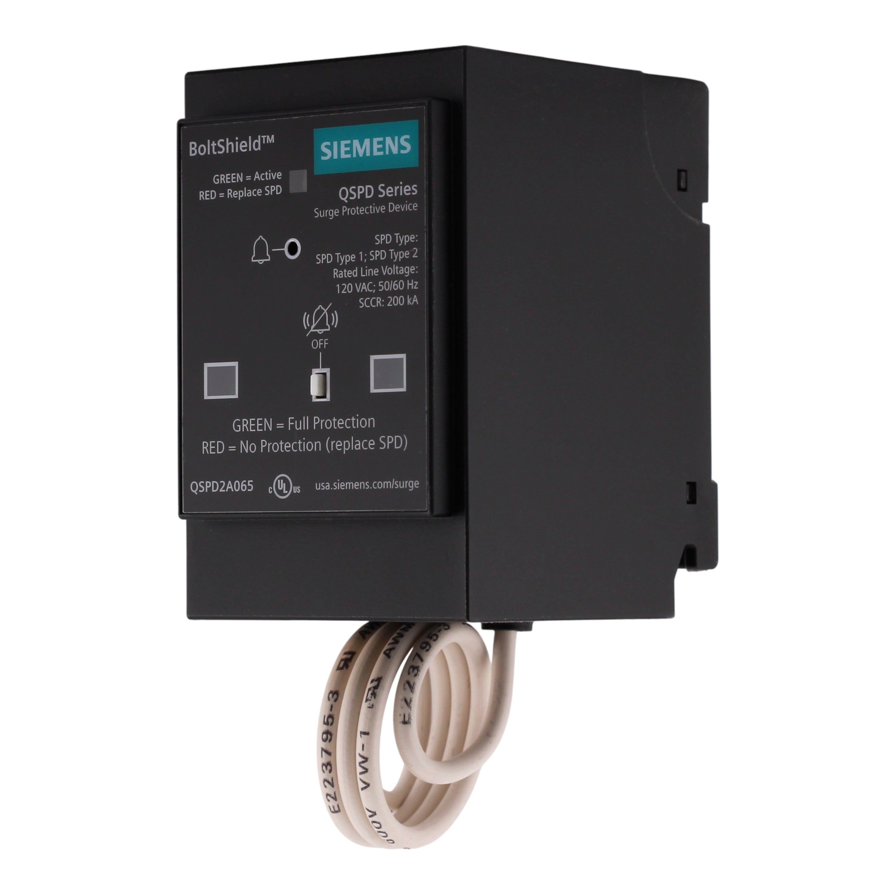 Siemens BoltShield QSPD2A065P 65kA 2P 120/240V Surge Protective Device - Image 2