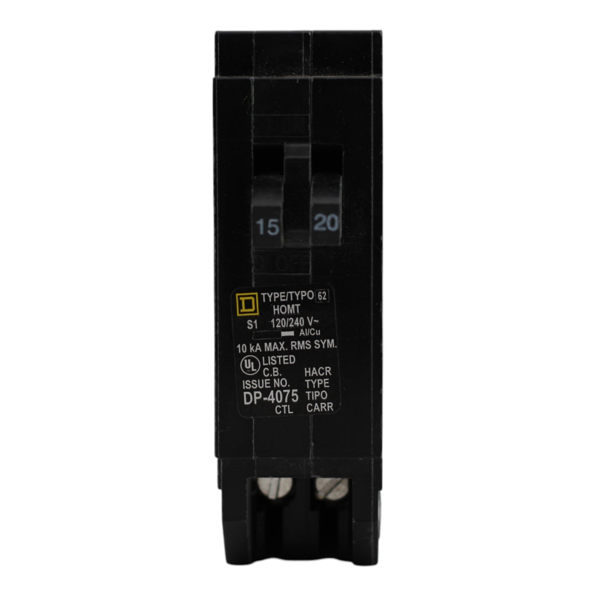 Square D HOMT1520 15/20A Tandem Circuit Breaker - Image 2