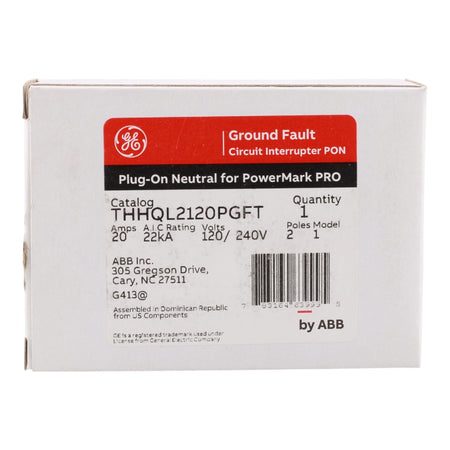 GE THHQL2120PGFT 20A 2P 22kAIC GFCI Circuit Breaker - Image 2