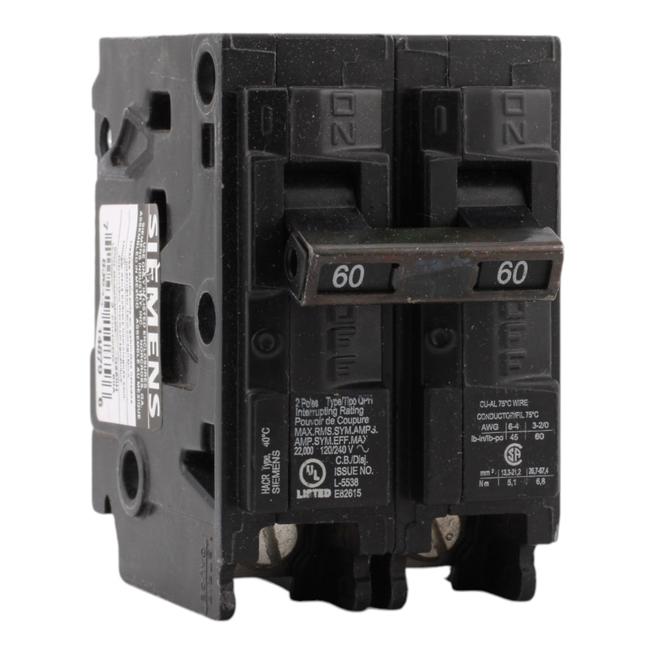 Siemens Q260H 60A 2P 120/240V Circuit Breaker