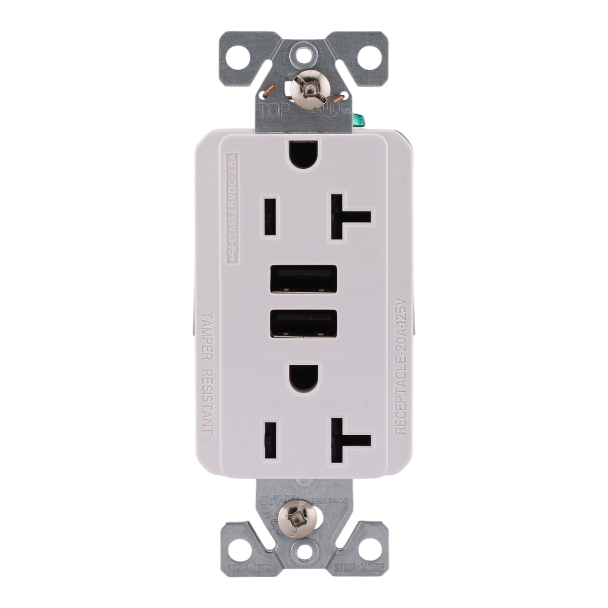 Eaton TR7766W-BOX, 20A, 125V, USB+Duplex Receptacle, TR, White - Image 7
